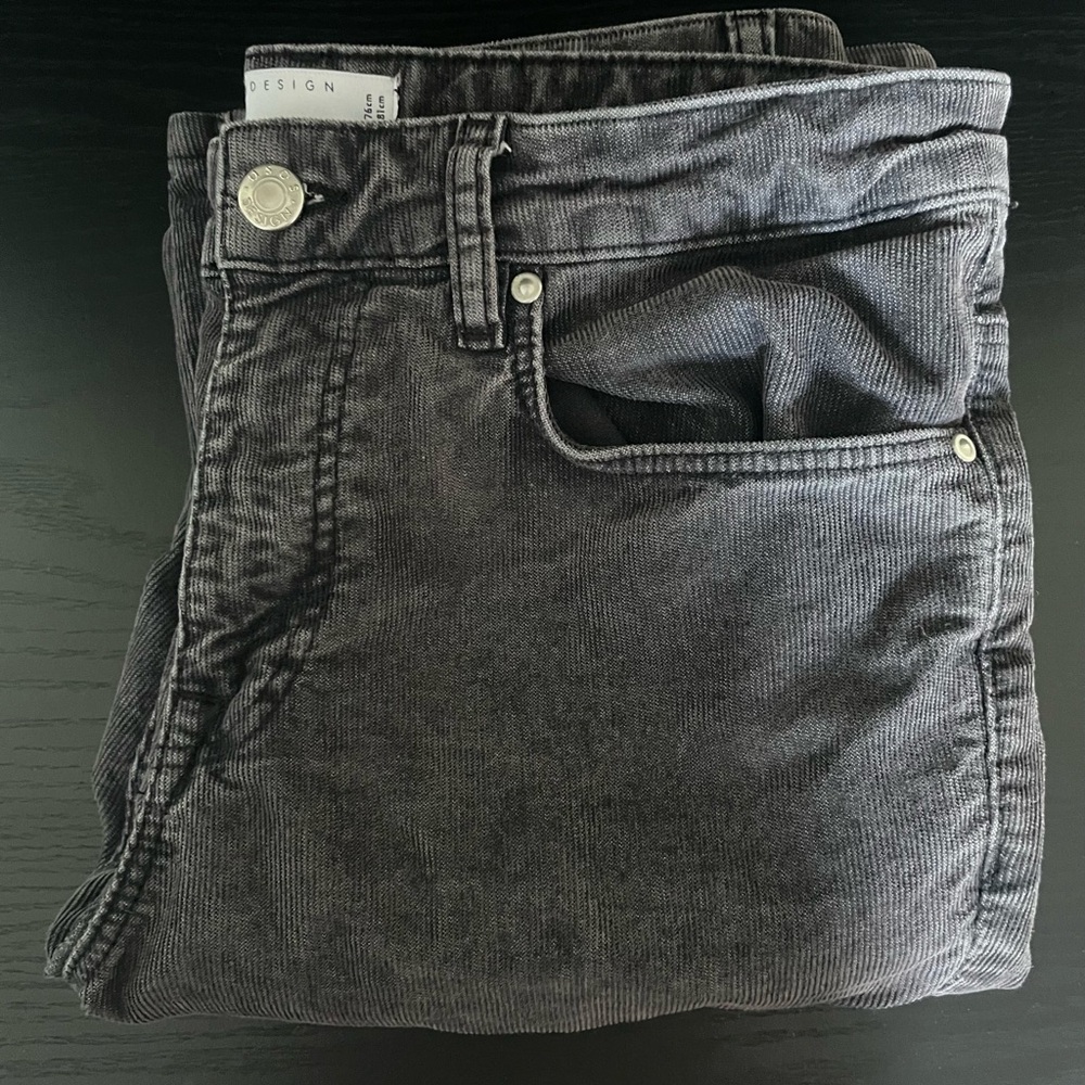 ASOS Charcoal Corduroy Trousers
